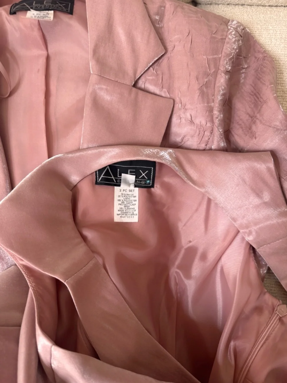 Alex Evenings Size 6 Dusty Rose Formal Gown & Jacket 2 Piece